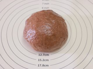 20、甜心可可麻薯馒头,将发酵好的面团取出