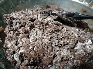 9、巧克力趣多多,继续搅拌 和成面团