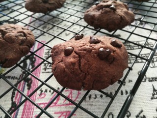 13、巧克力趣多多,新鲜出炉 晾在架子上