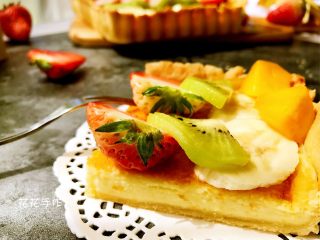 16、彩虹水果奶酪派,来个近照