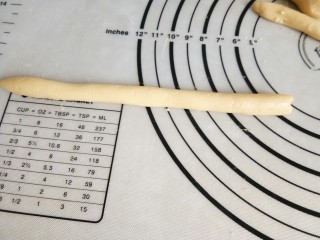 5、旺仔小馒头,搓成长条，可以尽量细些。