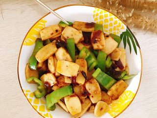 17、青椒葱油炒年糕,成品图