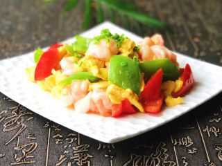 27、红飞翠舞芙蓉滑虾球,再来一张成品图