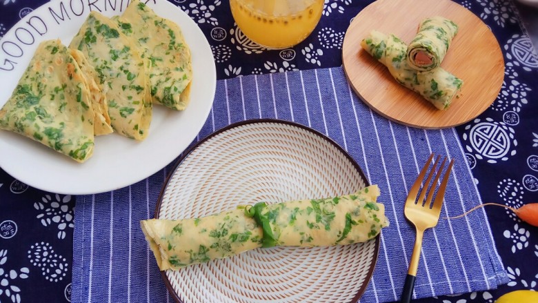 咸味芹菜鸡蛋火腿肉松饼