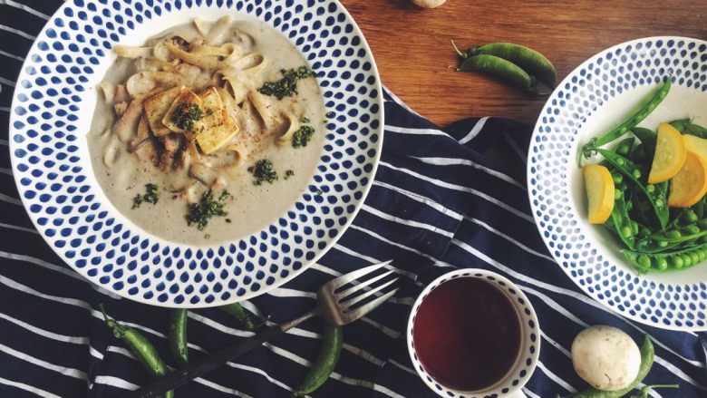 蘑菇浓汤奶油培根意面