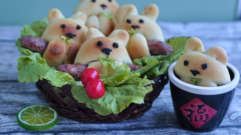 萌萌的小兔面包