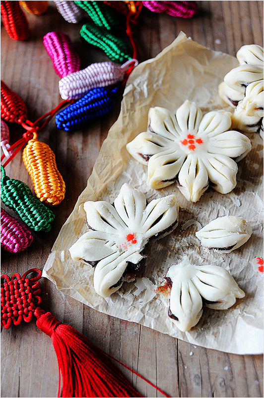 夏天的味道花朵豆沙酥