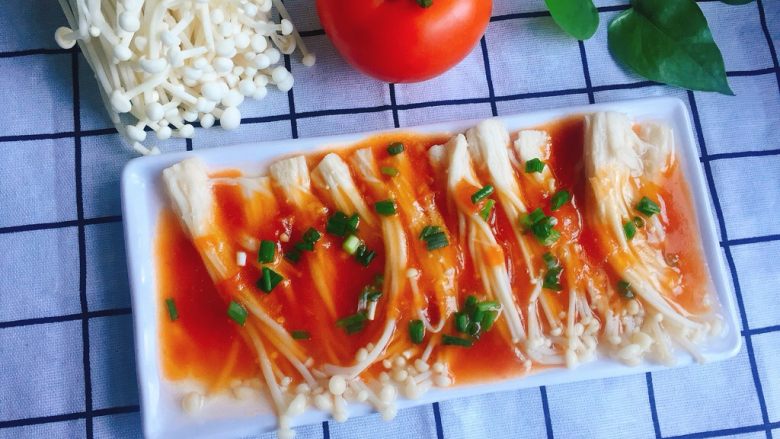 懒人料理茄汁酸甜金针菇