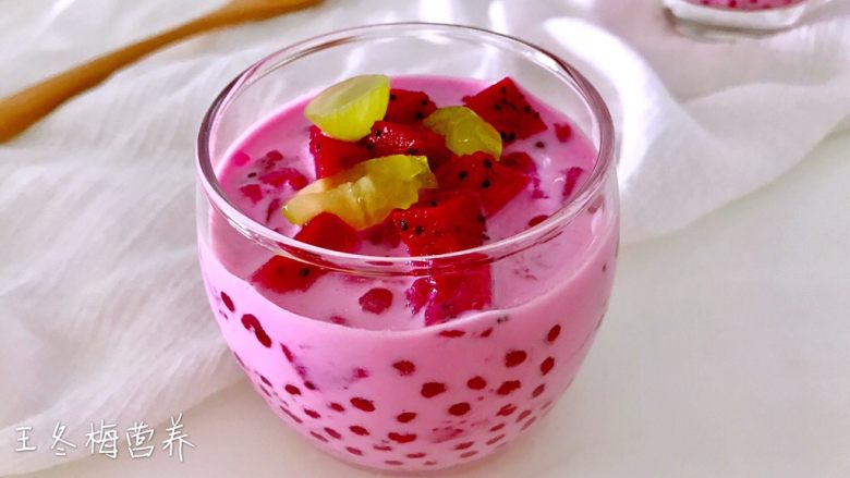 度夏消暑好饮品火龙果西米露附西米快熟方法及注意事项