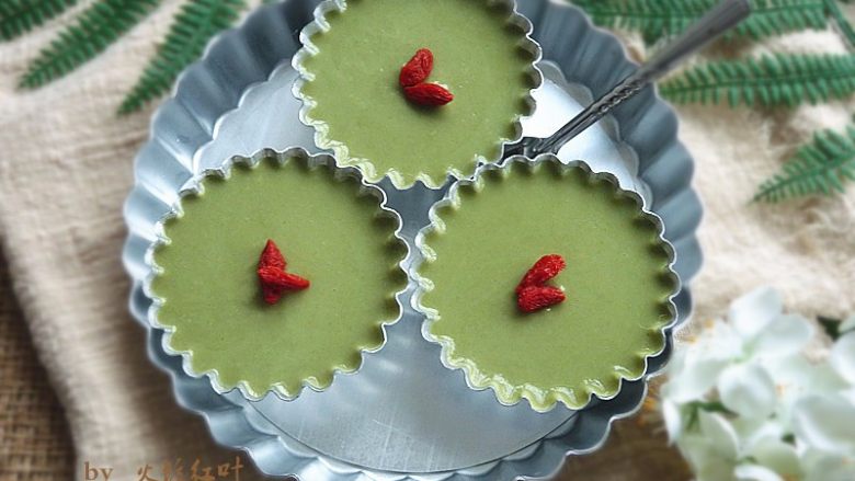 绿豆抹茶布丁