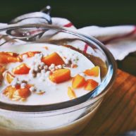 港式甜品木瓜椰奶西米露