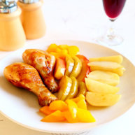 苹果柠香烤鸡腿