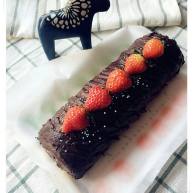 圣诞巧克力劈柴蛋糕