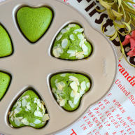 抹茶心形小蛋糕