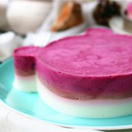 火龙果酸奶双色慕斯