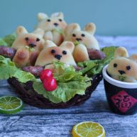 萌萌的小兔面包