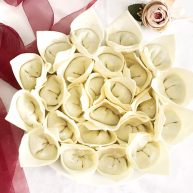 咸味漂亮的馄饨太阳花