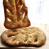 法式面包Fougasse香油蓝乳酪版