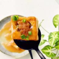 宝宝辅食豆腐箱肉末酿豆腐