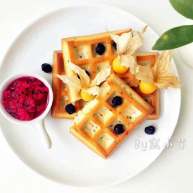 芝麻牛奶华夫饼