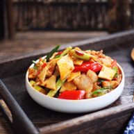 菌类料理干锅杏鲍菇