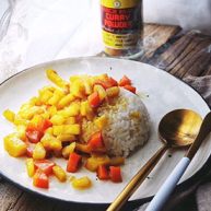 减肥福利无油快手素咖喱饭