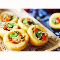 金玉窝窝头虾酱鸡蛋小炒