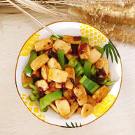 青椒葱油炒年糕