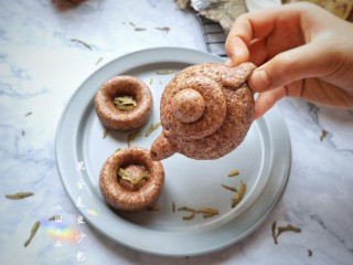 15、黑全麦象形粗陶茶具豆沙包,最好的生活就是:清茶，豆包，我与你！
