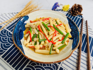 20、白玉菇炒肉,成品图