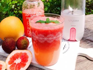 16、蜂蜜荔枝西柚汁,还有渐变色的呢