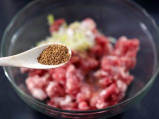 4、手工肉丸萝卜丝煲,加入花椒粉