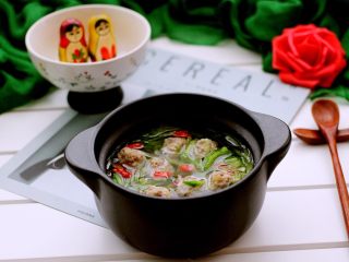 24、手工肉丸萝卜丝煲,成品一