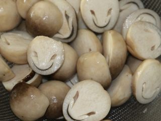 6、草菇炒肉片,沥干水