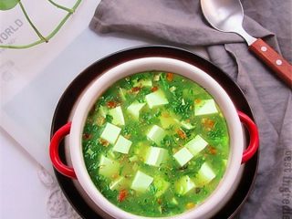 11、荠菜肉末豆腐羹,终于做好了，装碗美美的享受吧
