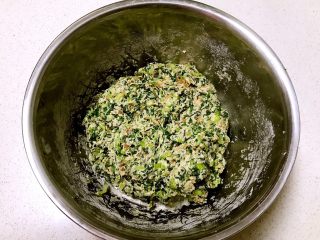 17、白菜丸子,搅拌均匀