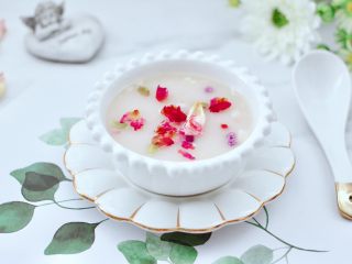 12、玫瑰花水果燕麦米糊,成品一