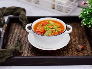 20、番茄香干烩丝瓜,成品一