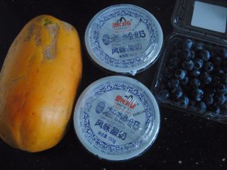 2、木瓜酸奶杯,准备好所有材料