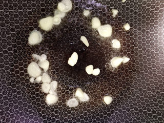 8、卷心菜炒粉丝,下蒜片炒香