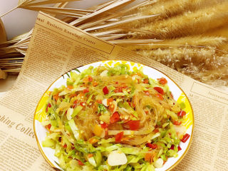 17、卷心菜炒粉丝,装盘