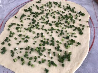 9、#咸味#～火腿葱花卷,再均为撒上葱花