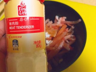 4、实用快手系列★韭菜炒嫩肉丝,嫩肉粉1-2g