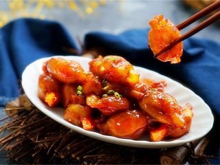 13、果子版开胃的素糖醋排骨,最后来个习惯性特写，诱惑大家一下，好美味，快来品尝哦