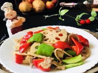 18、辣炒莲藕片,成品一