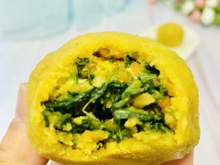 10、玉米面菜团子,咬一口 薄薄皮 鲜香馅料 美美哒吃了4个????