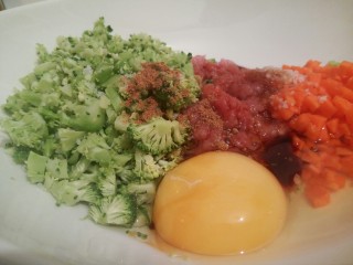 7、绿色美食+营养饭团,加生抽，盐，十三香，鸡粉