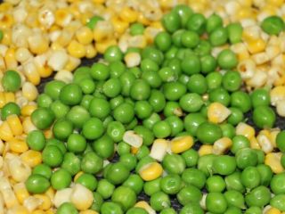 8、儿童餐之营养多彩豆,下青豆，一起翻炒半分钟