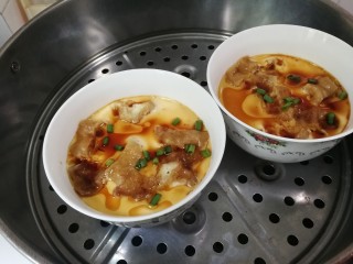 14、油条蒸鸡蛋,撒入葱花