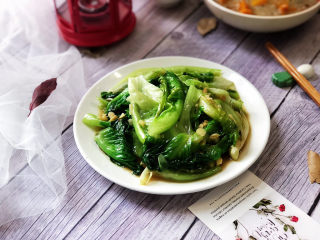 12、蒜蓉生菜➕柳塘新绿却温柔,成品